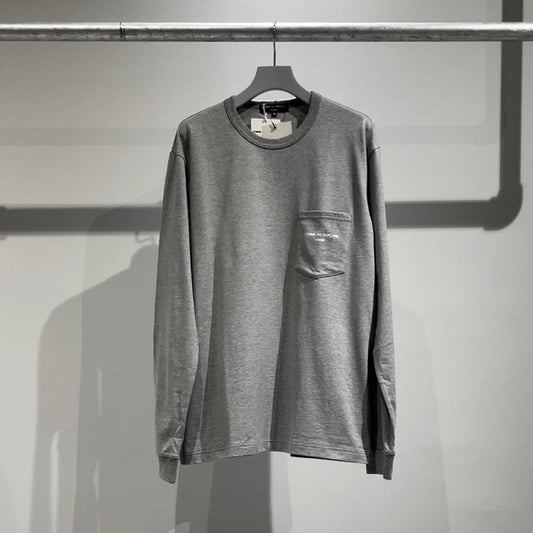 COMME des GARCONS HOMME COMME des GARCONS HOMME LOGO LONG SLEEVE TEE （GRAY）