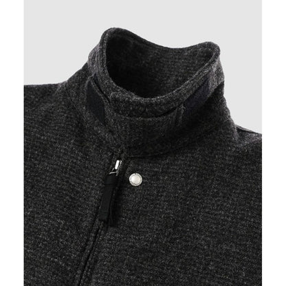 COMME des GARCONS HOMME WOOL 縮絨 × NYLON TWILL COAT（GRAY）