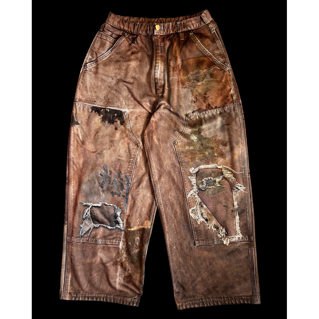TALKING ABOUT THE ABSTRACTION PRINT DUCK WIDE PANTS