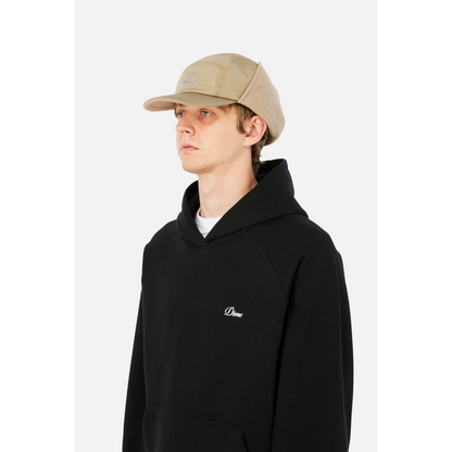 Dime Cursive Earflap Cap  Black