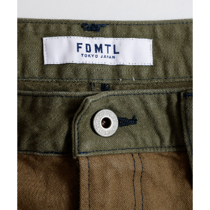 FDMTL FA26PN12C PATCHWORK DOUBLE KNEE PANTS RINSE