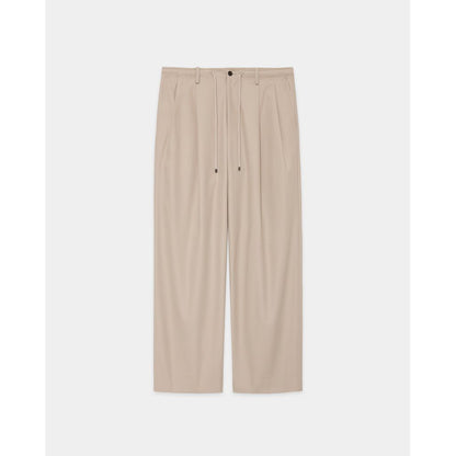 MARKAWARE Organic Cotton Gabardine Double Pleated Easy Trousers