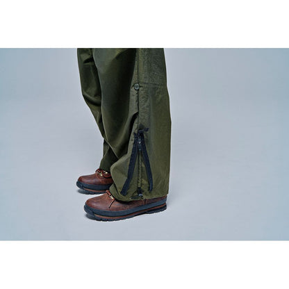 POLIQUANT THE CHANGING LENGTH/HEM WIDE ZIP-UP TUCKED PANTS