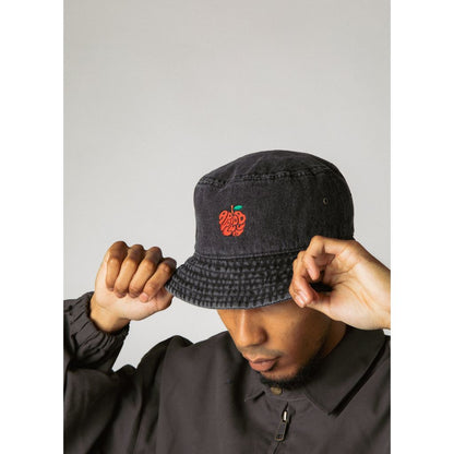 APPLEBUM “APPLE LOGO" DENIM BUCKET HAT [BLACK]