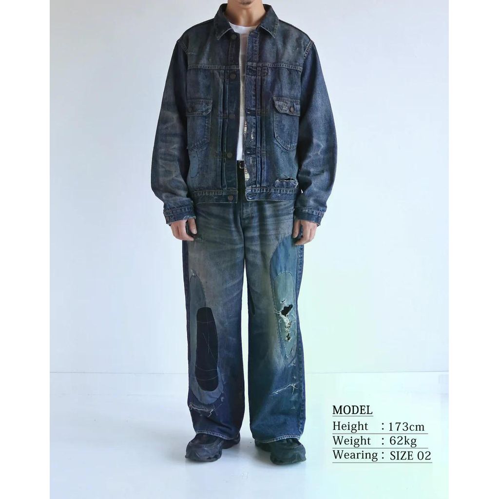 ANACHRONORM  REMAKED DOUBLE POCKET DENIM JACKET INDIGO