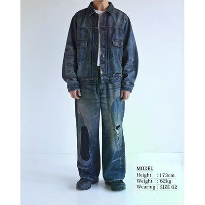 ANACHRONORM  REMAKED DOUBLE POCKET DENIM JACKET INDIGO
