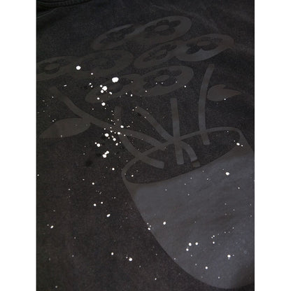 VANDY THE PINK Washed paint Splash Flower Hoodie