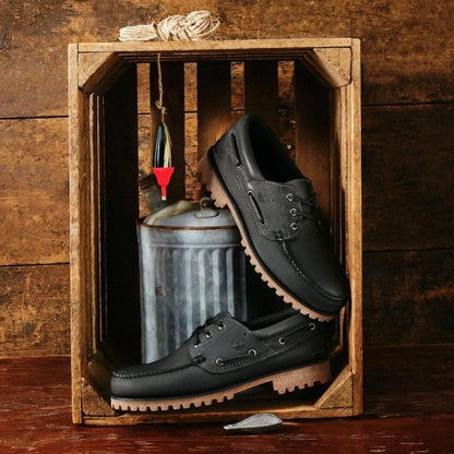 Timberland スリーアイ(3eye) ラグ ハンドソーン ボート シューズ メンズ (ダークグレー）