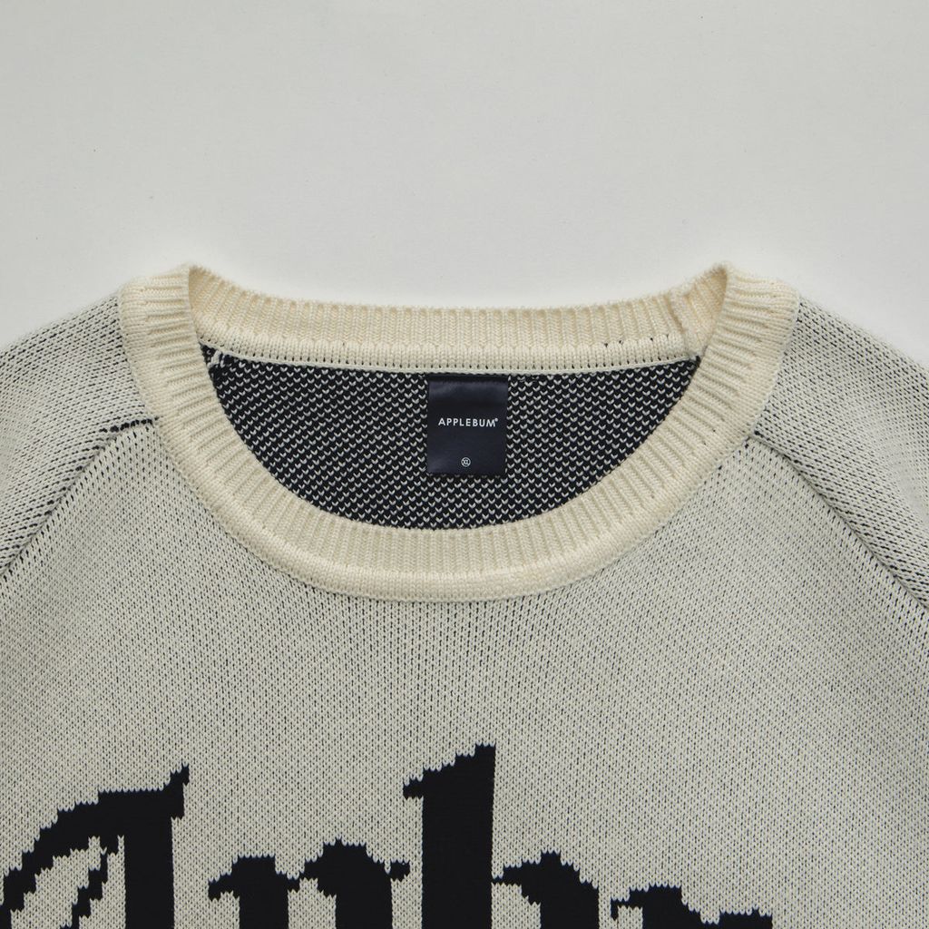 APPLEBUM "APBM" KNIT SWEATER [OFF WHITE] / 2420503