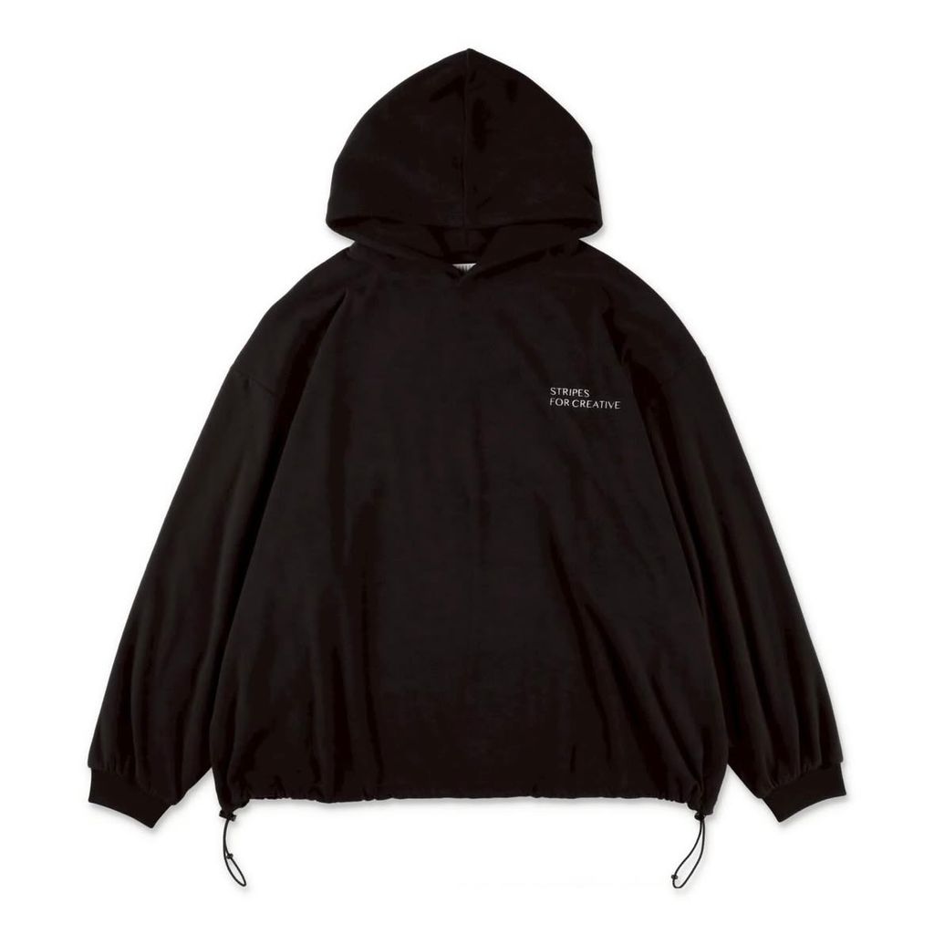S.F.C FLEECE SUPER BIG HOODY LS TEE W/DRAWSTRINGS