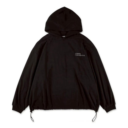S.F.C FLEECE SUPER BIG HOODY LS TEE W/DRAWSTRINGS