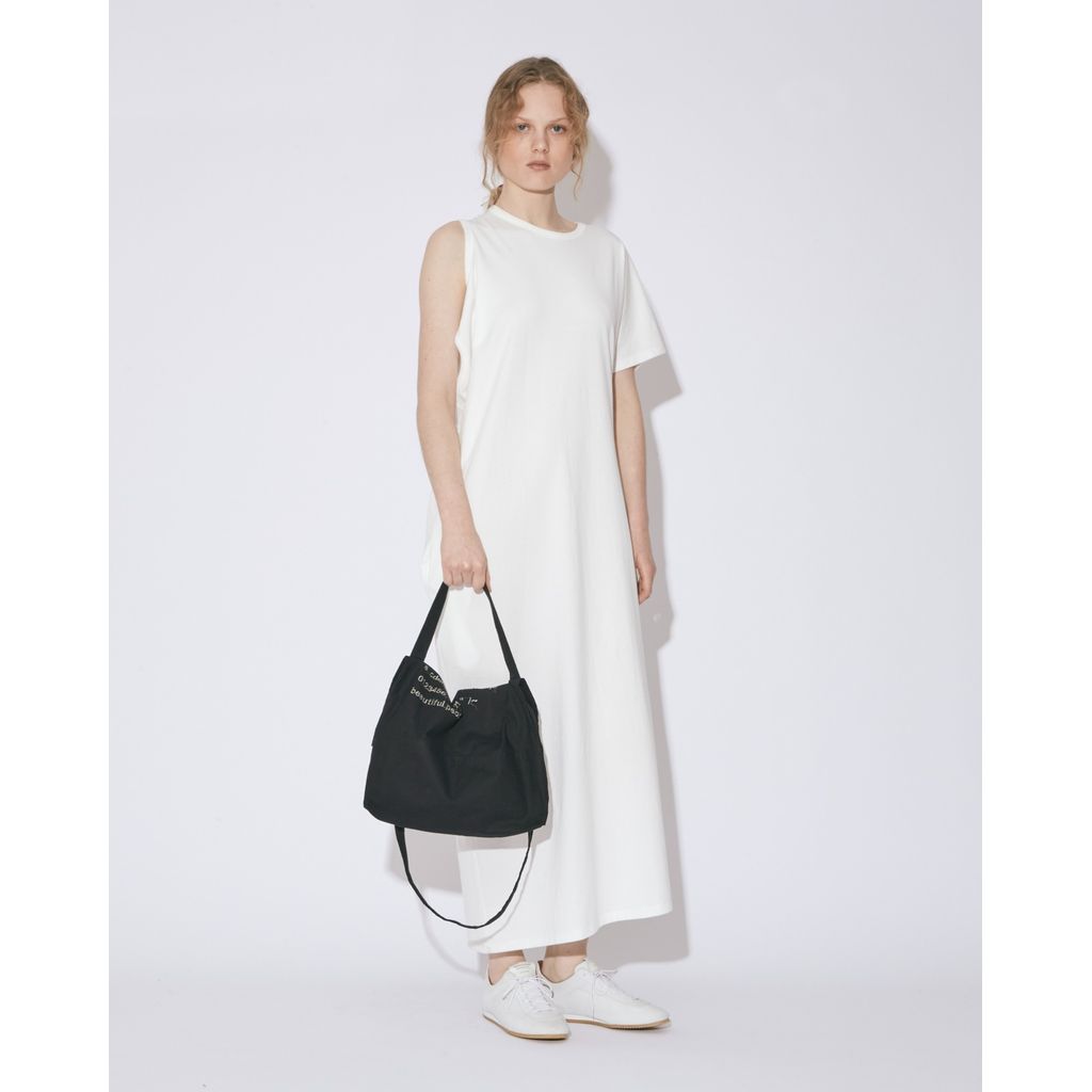 beautiful people  alphabet embroidery flap bag