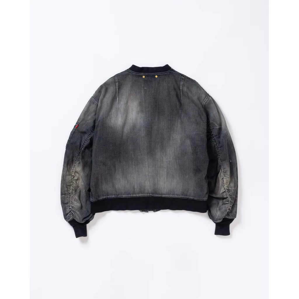 ANACHRONORM AN396-W AGING DUAL DENIM MA-1 BLACK (AGING)