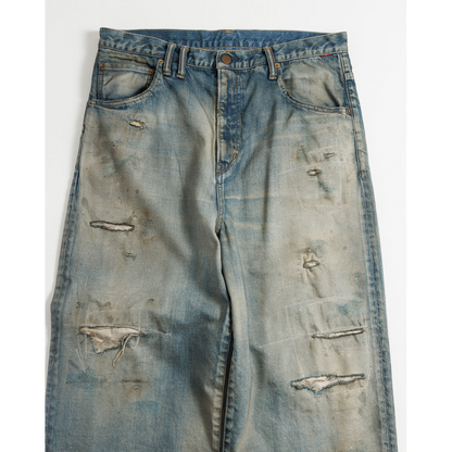 ANACHRONORM REMAKED WIDE 5P DENIM PANTS LIGHT INDIGO