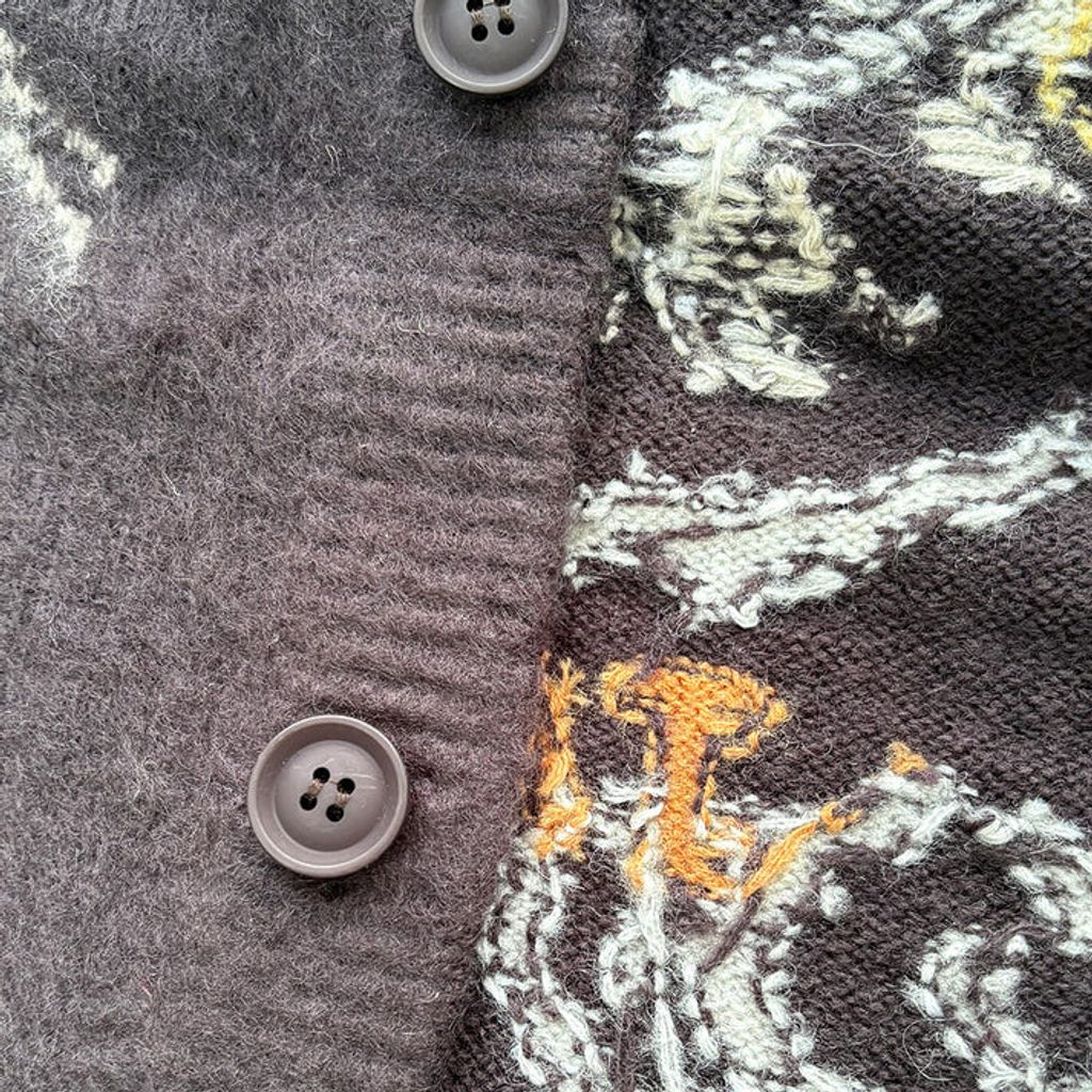 REMI RELIEF 起毛ニットカーデ(スカ柄)