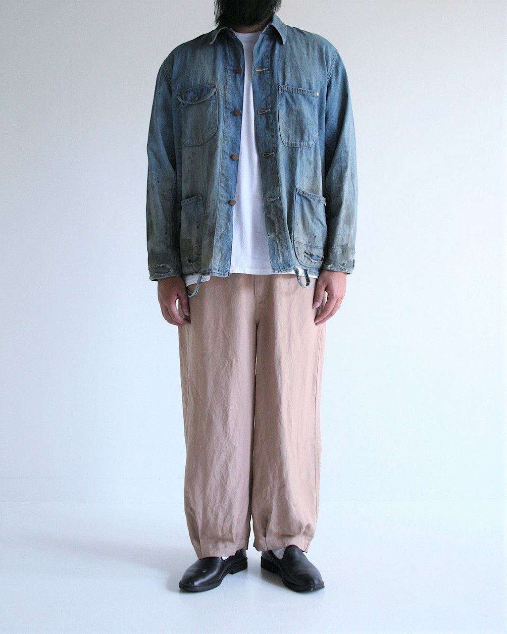 ANACHRONORM DAMAGED LIGHToz BM DENIM COVERALL