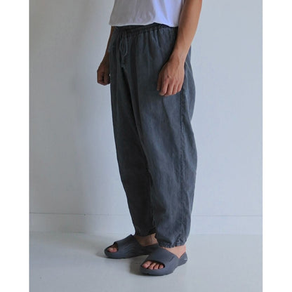 ANACHRONORM PIGMENT DYED LINEN TAPERED EASY PANTS