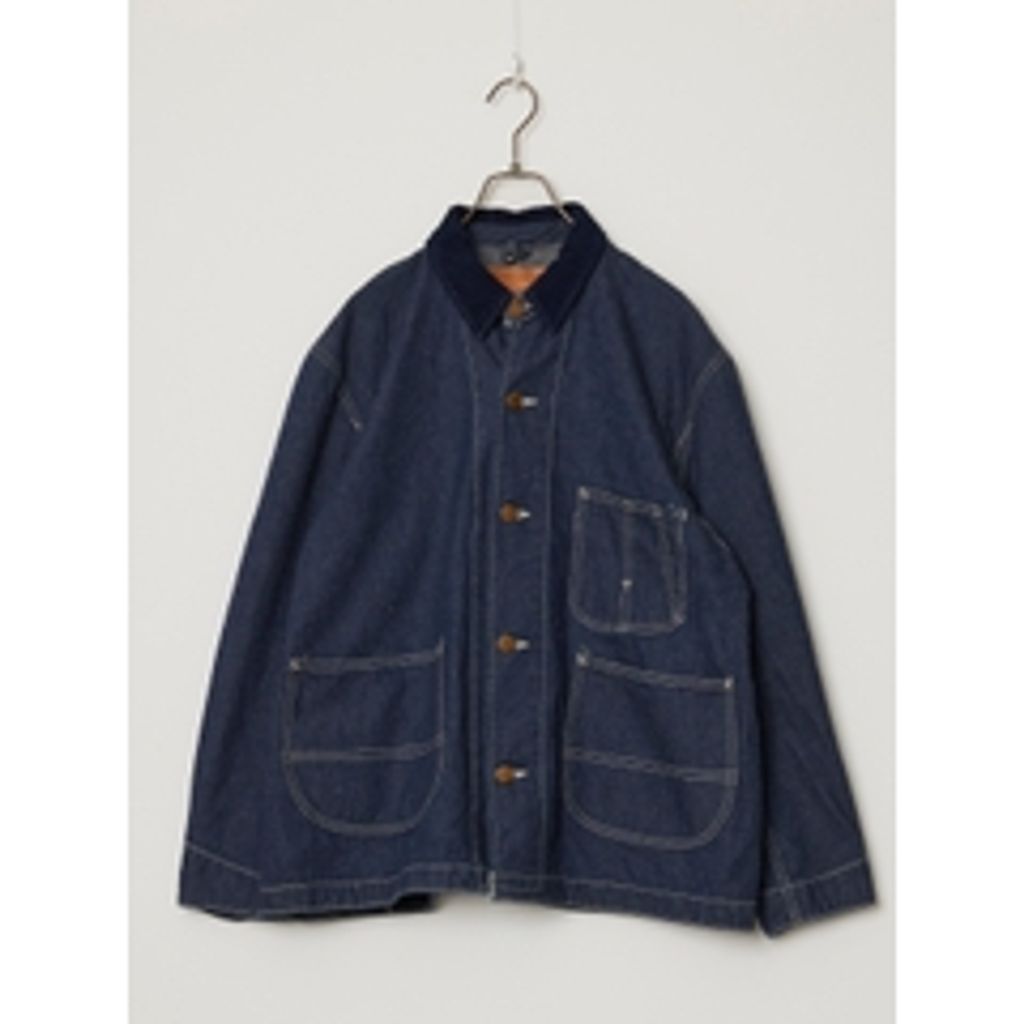REMI RELIEF 9.5oz ネップDENIMカバーオール（衿コーデュロイ）