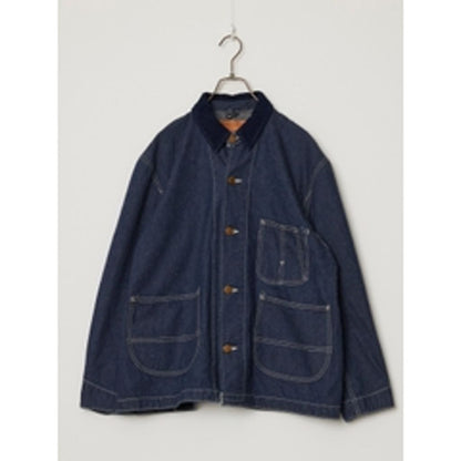 REMI RELIEF 9.5oz ネップDENIMカバーオール（衿コーデュロイ）