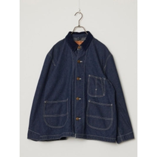 REMI RELIEF 9.5oz ネップDENIMカバーオール（衿コーデュロイ）