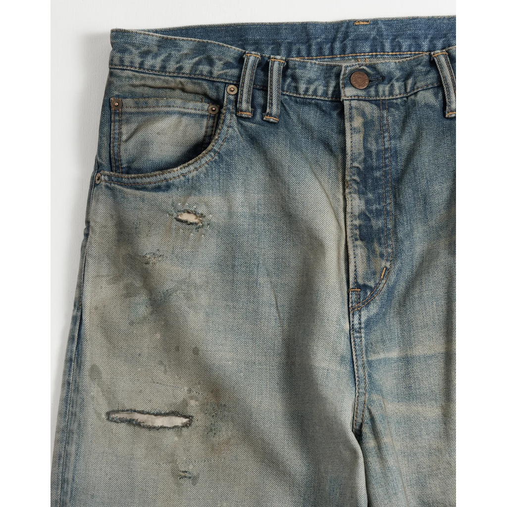 ANACHRONORM REMAKED WIDE 5P DENIM PANTS LIGHT INDIGO