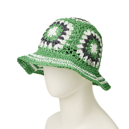 NEW ERA クロシェ ニットバケット ペーパー グリーン