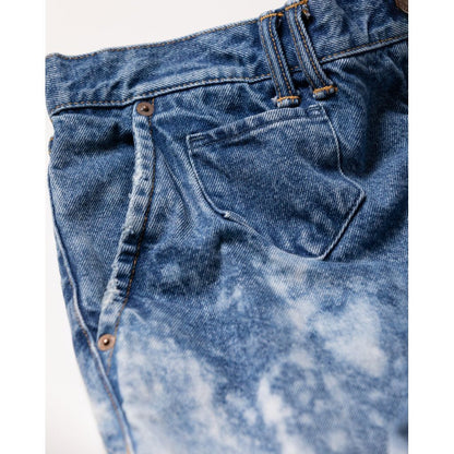 ANACHRONORM  AN286 BLEACH DESIGN 80's WIDE DENIM PANTS INDIGO