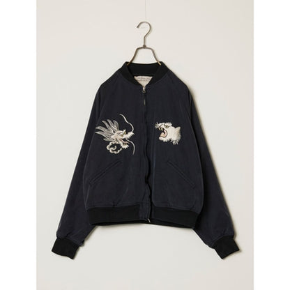 REMI RELIEF RN30389009 レーヨンフィブリルツイルスカジャン(刺繍：龍・虎)  26ss