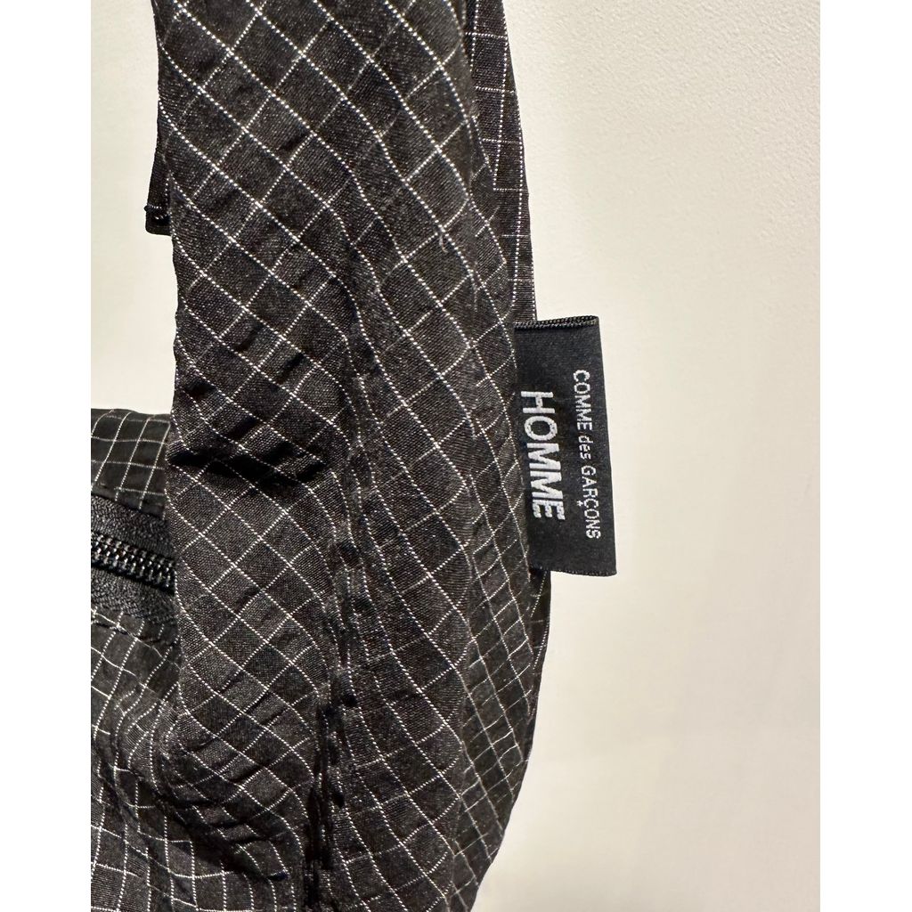 COMME des GARCONS HOMME POLYESTER CHECK PATTERN BAG（BLACK）