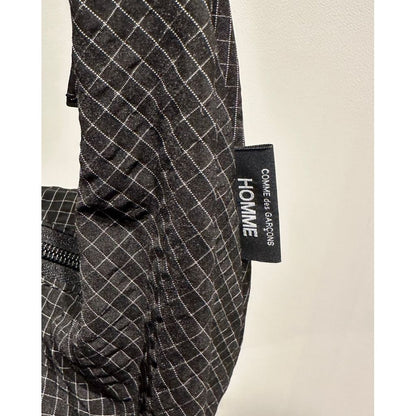 COMME des GARCONS HOMME POLYESTER CHECK PATTERN BAG（BLACK）