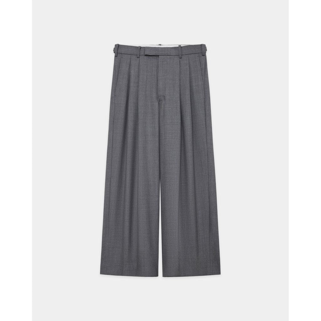 marka Recycled Polyester Wool Gabardine / Double Pleated Baggy Trousers