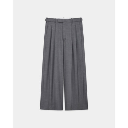 marka Recycled Polyester Wool Gabardine / Double Pleated Baggy Trousers