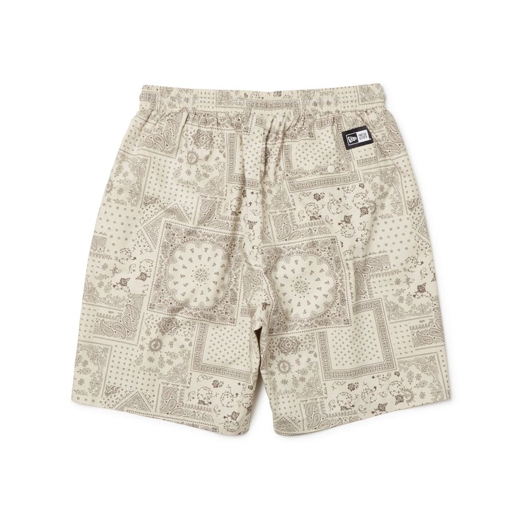 NEW ERA  ウーブン ショートパンツ Floral Paisley ストーン
