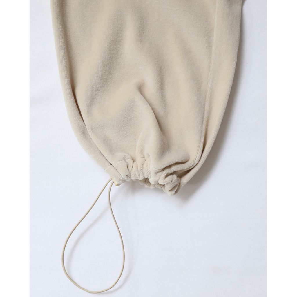 AMBERGLEAM Velor Pile Tapered Pants