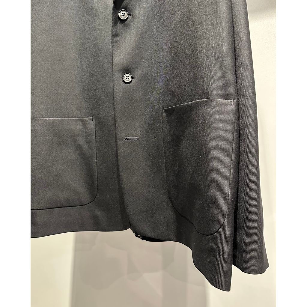 COMME des GARCONS HOMME WOOL GABARDINE TAILORED JACKET（BLACK）