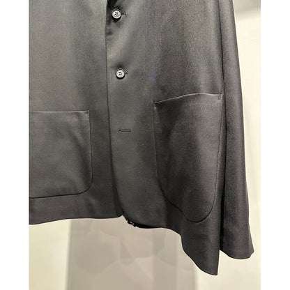 COMME des GARCONS HOMME WOOL GABARDINE TAILORED JACKET（BLACK）