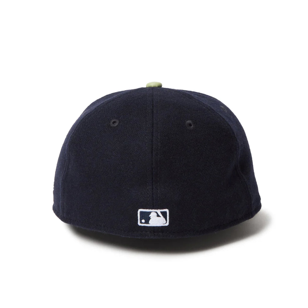 NEW ERA  59FIFTY Powered by GORO NAKATSUGAWA（MIN-NANO） ニューヨーク・ヤンキース メルトン ネイビー ライトグリーンバイザー