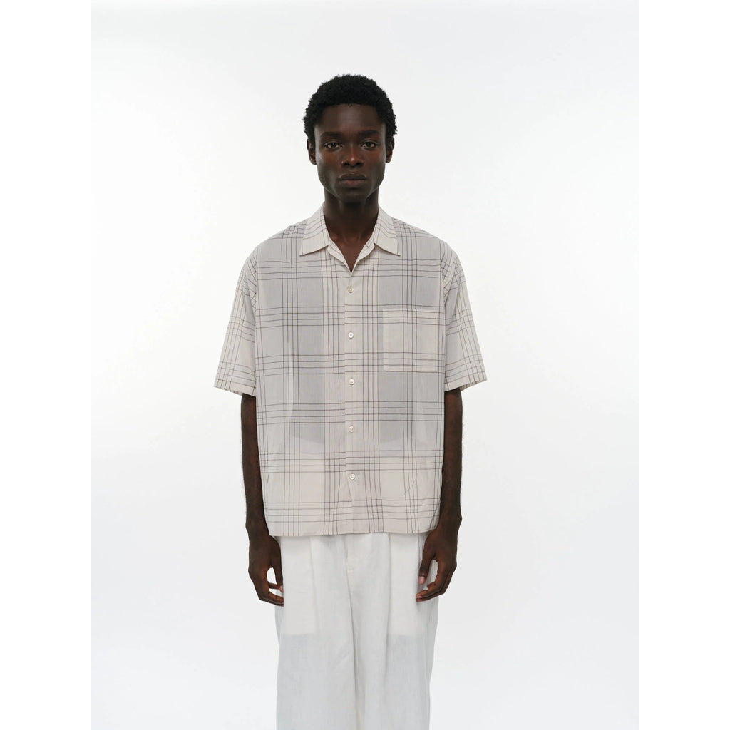 marka 60/1 Organic Cotton High Twisted Loan / Open Collar S/S Shirt