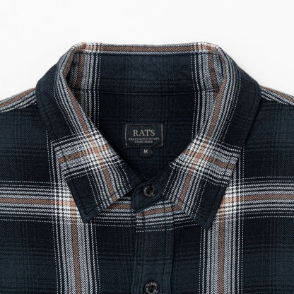 RATS COTTON RAYON CHECK SHIRT