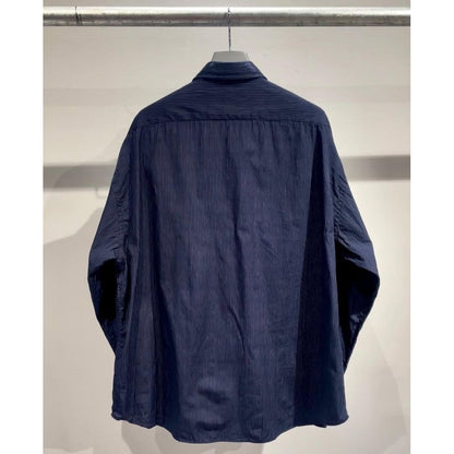 PORTER CLASSIC ROLL UP PIN STRIPE SHIRT（NAVY）