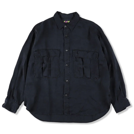 is-ness Cupro Military Shirt