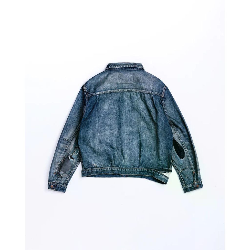 ANACHRONORM REMAKED DOUBLE POCKET DENIM JACKET INDIGO – MAROON