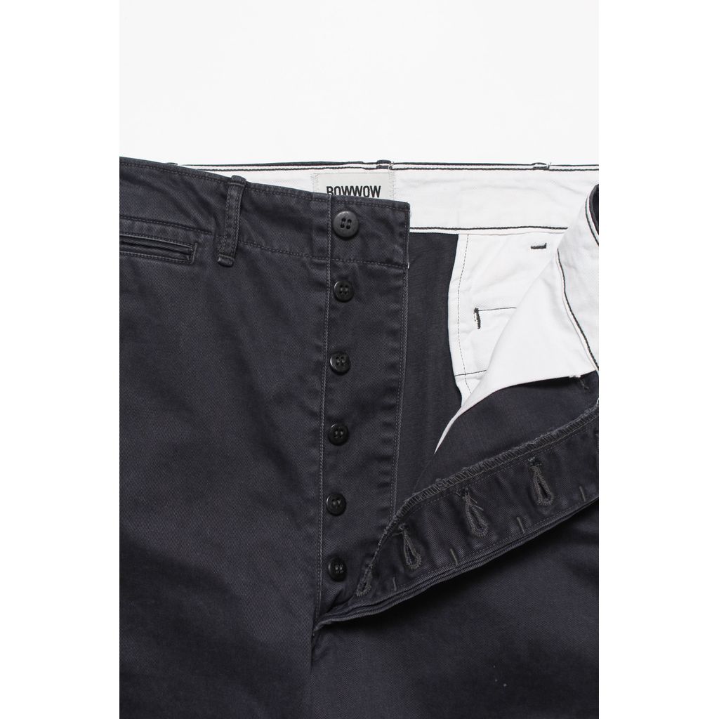 BOWWOW BLACK WORK TROUSERS AGED