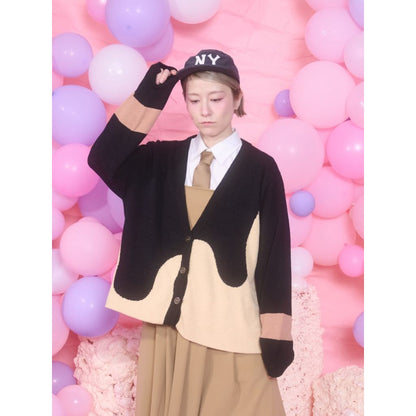 THOMAS MAGPIE logo knit cardigan