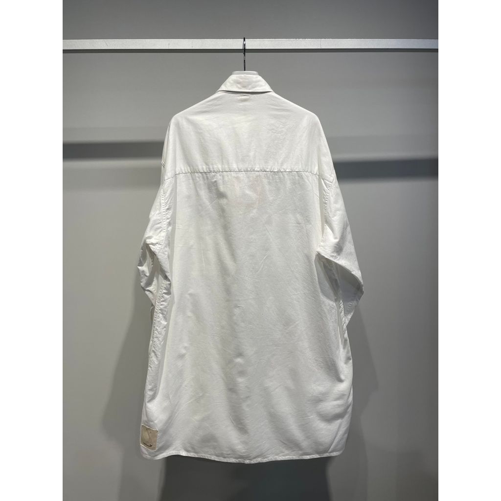 Ground Y LIGHT COTTON TWILLL WASH ONC LONG SHIRT