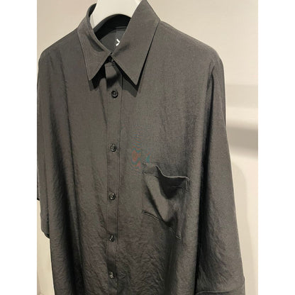 Ground Y CREPE DE CHINE FRONT DOLMAN BIG SHIRT SHORT SLEEVES