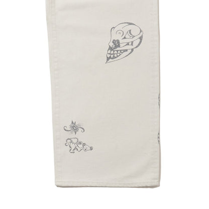 SUGARHILL TATTOO FLASH PRINT MODERN DENIM WIDE CUT