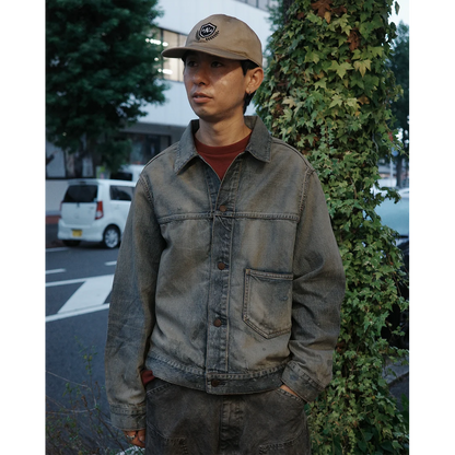 ANACHRONORM  DAMAGED DENIM JACKET LIGHT INDIGO