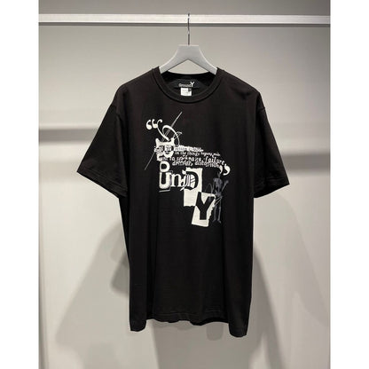 Ground Y  COTTON JERSEY SKULL WORD T-SHIRT