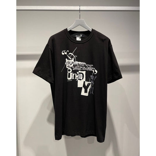 Ground Y  COTTON JERSEY SKULL WORD T-SHIRT